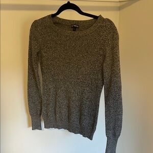 Express Heather Gray Crew Neck Sweater